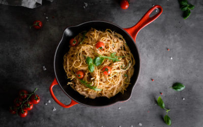 Spaghetti mit Tomaten-Cashewsahne