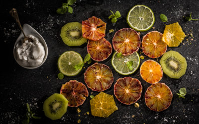 Fruchtsalat mit Sahne